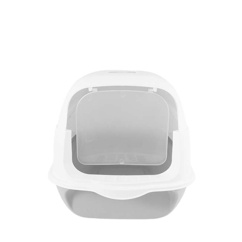 Amazon hot sale new fully enclosed cat litter box large splash and deodorant flip cat toilet pet cleaning kitty supplies