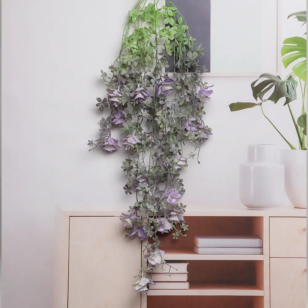 Simulação de decoração de teto de casamento, lanterna de 130 cm, flores para pendurar na parede, flores para casa, decoração de parede, glicínias
