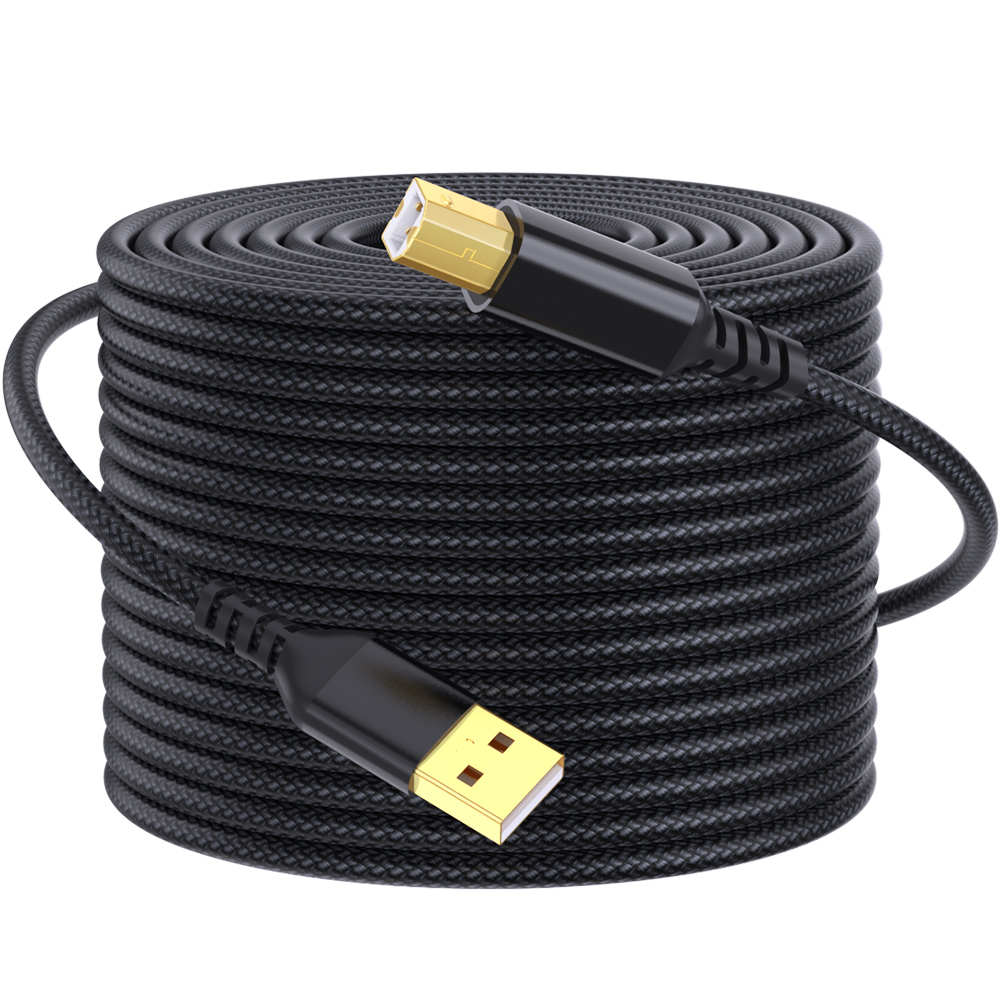 USB TYPE-C USB A maschio a USB B 2.0 Cavo stampante femmina Cavo scanner stampante intrecciato 480Mbps midi Per Epson HP Canon 1/2/3M  7