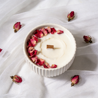 Bougie parfumée artisanale de fleurs séchées, cire de soja naturelle, aromathérapie, décoration d'intérieur, longue durée de combustion, cadeau pour Thanksgiving et Noël