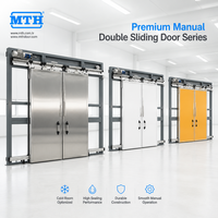 Porte coulissante à double battant MTH pour chambre froide, avec système de commande électrique en option et accessoires auxiliaires disponibles pour entrepôt frigorifique