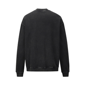 H5556 New Arrivals Wholesale Custom High Quality Acid Washed Sweatshirts Women's Men's Sweatshirts - Product Image 2