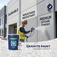 Peinture acrylique liquide haute performance pour granit, finition mate ou brillante, pour usage extérieur, application au pistolet - Projet professionnel