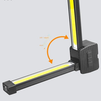 Lampe de travail magnétique hexagonale pliable COB + XPE LED étanche IP65 pour réparation automobile, lampe de secours noire, vente en gros