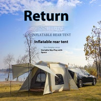 Tente à air en tissu Oxford étanche aux UV, modèle extérieur universel pour les voyages en famille, le camping, tente gonflable arrière de voiture