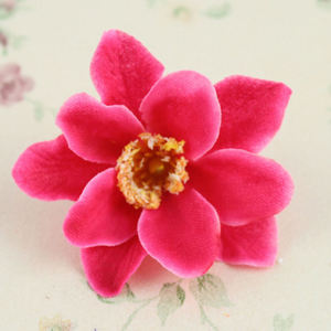 Design moderno decorativo fai da te fiore artificiale 2 strati di teste di boccioli di Sayuri simulazione panno di seta giglio fiori testa - Product Image 3