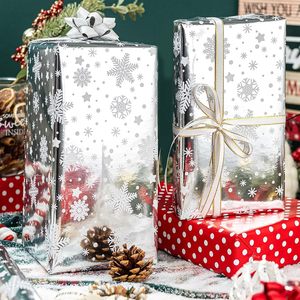 MAYPLUSS Christmas <b>Wrapping</b> <b>Paper</b> Roll 17in X 33ft Snowflake Silver Design Gift Craft Packaging - Product Image 2