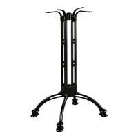 Base de table en aluminium moulé en forme de fer à cheval avec pieds réglables en gel souple pour table haute de bar
