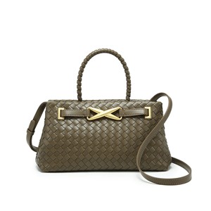 Bottega Veneta: Mini sac brun tissé façon intrecciato | France