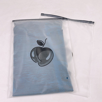 Sac en plastique givré personnalisé, sauvage et libre, à fermeture éclair, Transparent, emballage en plastique pour vêtements, avec Logo de marque