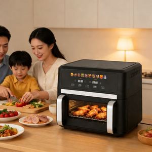 200 ℃   Friteuse à air 10 L à température réglable, 10 programmes prédéfinis, fonction Sync & Match Cook, pieds antidérapants, élément chauffant en acier inoxydable SS304, compatible lave-vaisselle - Product Image 6