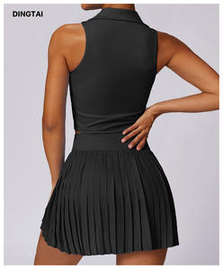 Frauen Golf Sets Schnellt rocknende ärmellose Top Sport rock <span class=keywords><strong>2</strong></span> Stück Tennis Sets Hochwertige Workout Gym Fitness Sets für Frauen - Product Image 6