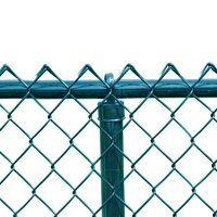 Clôture à maillons de chaîne de confidentialité en pvc vert de 5 pieds, lamelles de clôture à maillons de chaîne galvanisée noire