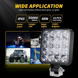 Mini projecteur de travail LED 3 pouces 48W, barre lumineuse de circulation pour voiture, projecteur tout-terrain 12V 24V pour Jeep, camion, voiture, SUV, VTT, tracteur, moto - Product Image 4