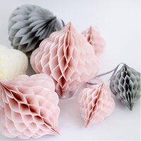 Boules de Noël en papier, décoration de boule de Noël 3D, ornement de Noël en nid d'abeille, décoration de Noël en papier de soie