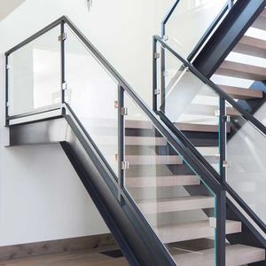 Poteau <span class=keywords><strong>de</strong></span> garde-corps en verre en alliage d'aluminium moderne intégrant une <span class=keywords><strong>fixation</strong></span> <span class=keywords><strong>de</strong></span> serrage en métal avec cadre <span class=keywords><strong>main</strong></span> <span class=keywords><strong>courante</strong></span> intérieur/extérieur balustrade balcon - Product Image 6