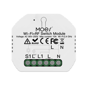 MS-104 wifi rf433 interruptor de luz inteligente, módulo 2gang 2way, controle independente para interruptores de parede, google home, tuya Smartlife Alexa