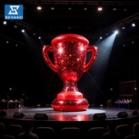 Sculpture de trophée gonflable scintillante pour accessoires de scène DJ, sports de boxe, concours de danse, publicité et décoration