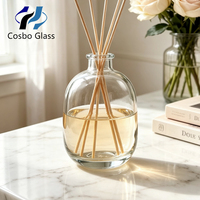 Bouteille diffuseur de parfum d'ambiance vide en verre de 100 ml avec bouchon et sérigraphie, OEM ODM