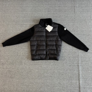 Cardigan en tricot pour homme, série M, col montant, manches longues, patchwork, léger, fin, rembourré en coton, ouvert sur le devant, veste d'extérieur - Product Image 2