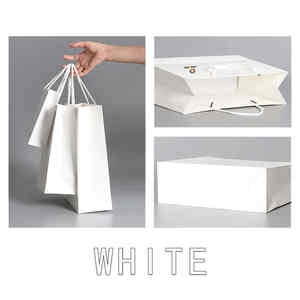 Sac en papier kraft personnalisé finition brillante poignée de mode recyclée logo imprimé de conception de fantaisie colorée pour le shopping sacs de fantaisie - Product Image 3