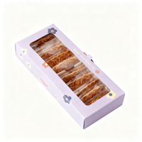 Nouveauté, boîte d'emballage écologique de qualité alimentaire pour cheesecake, éclairs, pâtisserie feuilletée, brownies, avec logo personnalisé