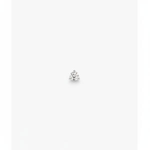 Piercing à dos plat en diamant 6 mm, certifié ASTM, en acier inoxydable 14K et titane G23, motif lèvre - Product Image 1