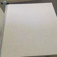Panneau Acoustique de Plafond Noir Mat, Dalles Suspendues en Fibre Minérale 600 mm x 1200 mm (2x4 pi)