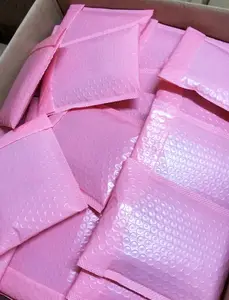 Ücretsiz örnek Logo özel baloncuklu zarf baskılı poli pembe Wrap yastıklı posta çantası metalik kabarcık zarf