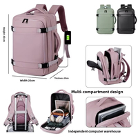 Sac à dos de voyage personnalisé 40x20x25cm approuvé par Ryanair pour l'espace sous le siège, sac à dos étanche pour ordinateur portable, idéal pour les commandes en gros
