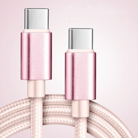 Envío rápido 1M 3,3 pies Nylon trenzado USB C Cable 60W carga rápida tipo C para teléfono 16 15 14 13 pro Max teléfono móvil
