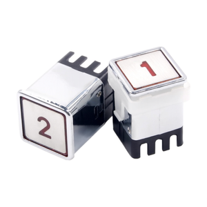 Bouton carré 30x30mm en métal et plastique pour monte-charge AK-03, pièce de rechange pour ascenseur - Product Image 1