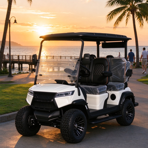 Carrito de Golf Eléctrico de Litio Duradero para 4 Personas, Vehículo de Transporte Turístico para Parques - Product Image 1