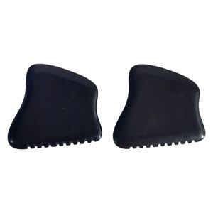 Outil de massage facial personnalisé en pierre noire d'obsidienne Bian, pierre de soin de la peau, gua sha - Product Image 2