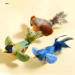 Hot bán thông minh điện chim hình dạng mèo đồ chơi tương tác dễ thương Pet đồ chơi sang trọng - Product Image 4