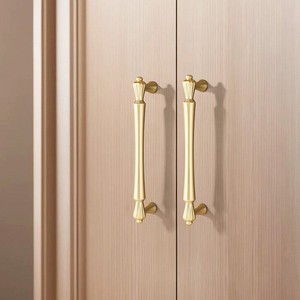 Poignée de porte d'armoire haut de gamme, luxe léger, incrustée de diamants dorés, poignée de porte de tiroir d'armoire à trou unique - Product Image 4