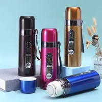 Botol Termos Vakum 500ml, Botol Air Terisolasi Baja Tahan Karat 304 Dengan Tali Gantungan, Flask Termal Portabel Untuk Perjalanan Luar Ruangan