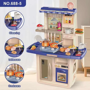 Juego <span class=keywords><strong>de</strong></span> Cocina Infantil Multifuncional Grande <span class=keywords><strong>de</strong></span> 84 cm Personalizado con Mesa <span class=keywords><strong>de</strong></span> <span class=keywords><strong>Juguete</strong></span> que Simula un Lavaplatos Real para Niñas - Product Image 4