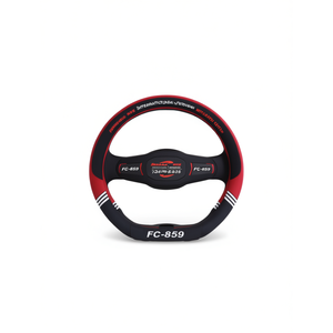 Funda para Volante de Coche Estilo Deportivo FC-859, Material de Cuero Genuino y Goma, Accesorio Popular para Automóviles - Product Image 1
