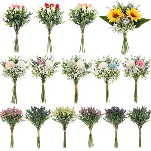 Bouquet de mariée artificiel Guanyi, fleurs en soie plastique, décoration de mariage, accessoires de photographie - Product Image 2