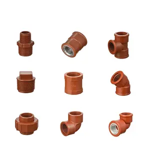 IFAN Wholesale PPH Union Connector Plumbing Material PP Pipe Fitting 1/2 Inch Brown PPH Fittings