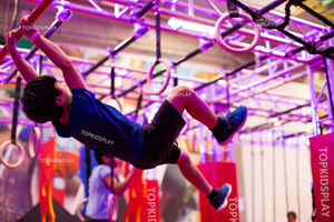 Nouveauté : équipement de terrain de jeu pour enfants en plein air, <span class=keywords><strong>parcours</strong></span> d'entraînement <span class=keywords><strong>ninja</strong></span> pour enfants dans la cour, à vendre - Product Image 6