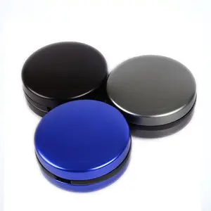 Étui de rangement pour moniteur d'oreille OEM, petit étui rigide portable rond en métal et aluminium pour transport électronique