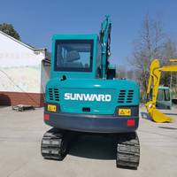 Excavatrice sur chenilles SUNWARD SWE60E d'occasion, 99% neuve, mini-excavatrice SWE60E fiable d'occasion avec pièces complètes à vendre