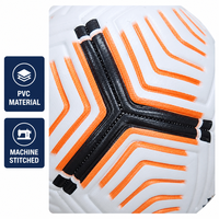 Ballons de football en cuir PVC durables cousus à la machine, taille 5, avec logo personnalisé, vente en gros par le fabricant Aiju, pour sports d'équipe en extérieur