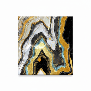Elegant Printed Canvas Artwork: Black, Gold Accent Abstract Decor,<b>WRAPPED</b> CANVAS - Product Image 2