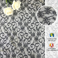 Tissu en dentelle suisse creuse sur mesure en gros, 100% polyester, dentelle française en tulle nigérian pour robe de soirée de mariage