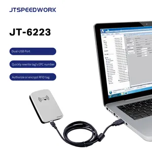 JT-6223 rfid desktop reader writer USB Desktop RFID Tag UHF RFID leser mit SDK Demo tag karten writer herstellung