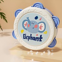 Educational Tambourine Cartoon Percussion Instruments Plastic Drum Musical Toys Animal Hand Drums for Kids