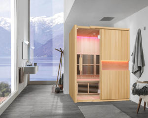 Gabinete de sauna infrarrojo interior personalizado del fabricante Opciones de varios tamaños individuales de madera maciza SALA DE <span class=keywords><strong>SUNAN</strong></span> DE MADERA - Product Image 5